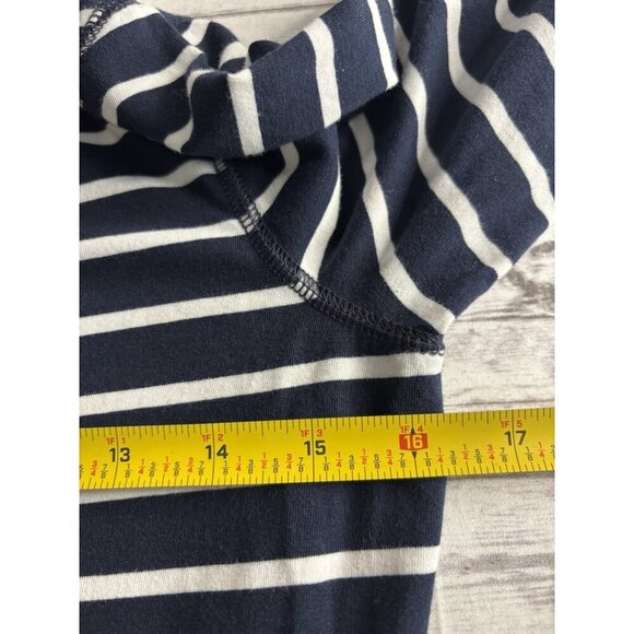 J Crew Union Suit Pajamas Striped Blue White Red Small One Piece Long John’s - Picture 9 of 11